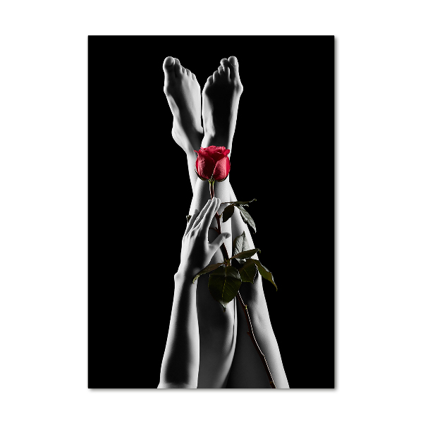 Impresión en metacrilato de alta calidad vertical Rosa y pies