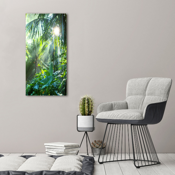 Cuadro decorativo en acrílico brillante vertical Selva