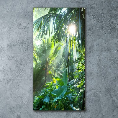 Cuadro decorativo en acrílico brillante vertical Selva