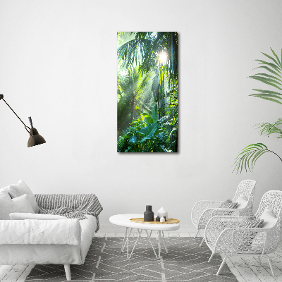 Cuadro decorativo en acrílico brillante vertical Selva
