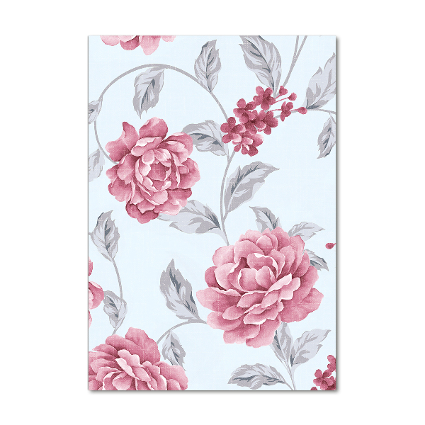 Cuadro de metacrilato vertical Peonías