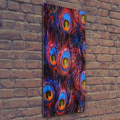 Impresión en metacrilato de alta calidad vertical plumas de pavo real