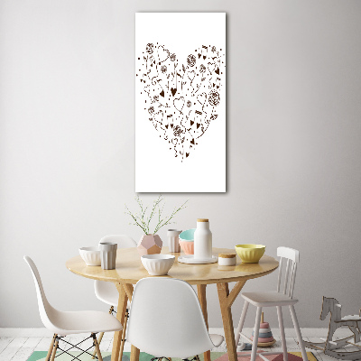 Cuadro de metacrilato vertical Corazón