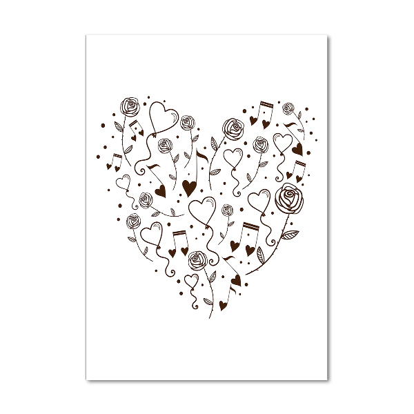 Cuadro de metacrilato vertical Corazón