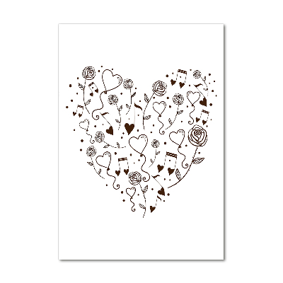 Cuadro de metacrilato vertical Corazón