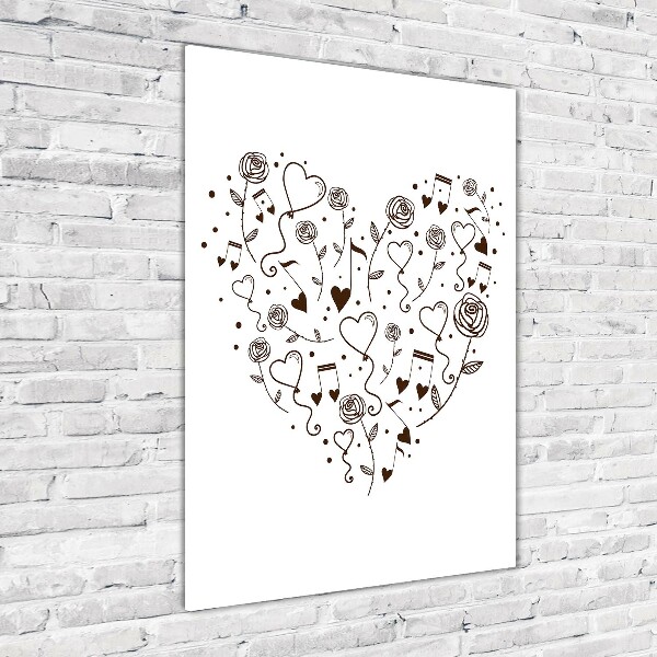 Cuadro de metacrilato vertical Corazón