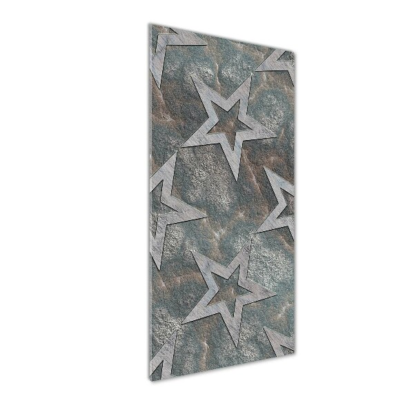 Cuadro decorativo en acrílico brillante vertical Estrellas de piedra
