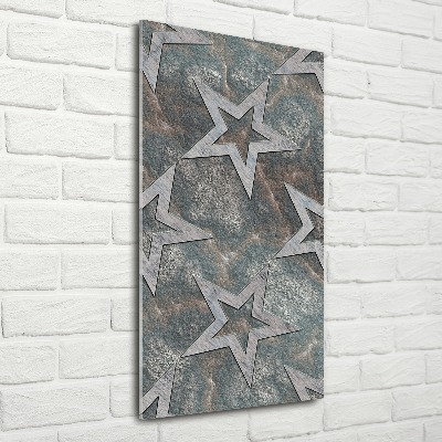 Cuadro decorativo en acrílico brillante vertical Estrellas de piedra