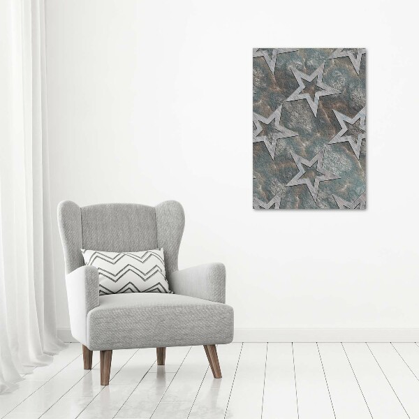 Cuadro decorativo en acrílico brillante vertical Estrellas de piedra