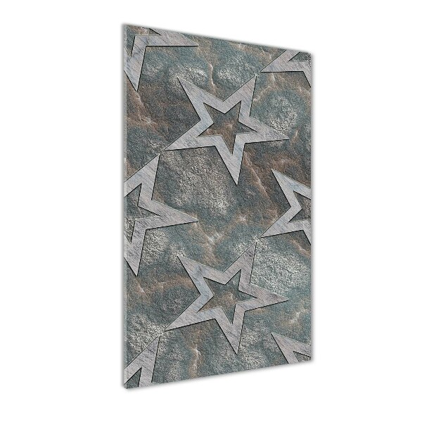 Cuadro decorativo en acrílico brillante vertical Estrellas de piedra