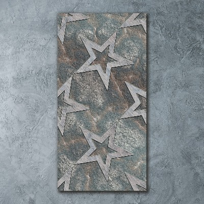 Cuadro decorativo en acrílico brillante vertical Estrellas de piedra