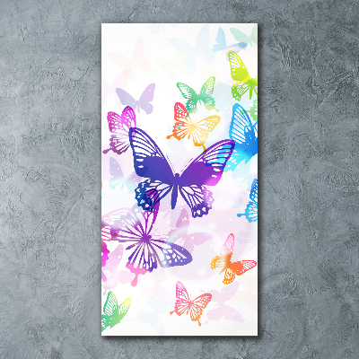 Impresión en metacrilato de alta calidad vertical mariposas coloridas