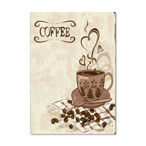 Cuadro de metacrilato vertical Café aromático