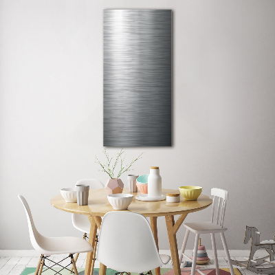 Cuadro decorativo en acrílico brillante vertical Fondo de metal