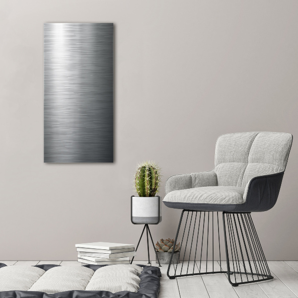 Cuadro decorativo en acrílico brillante vertical Fondo de metal