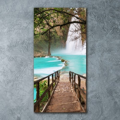 Impresión en metacrilato de alta calidad vertical Cascada de México