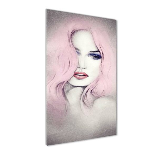 Cuadro decorativo en acrílico brillante vertical Mujer abstracta