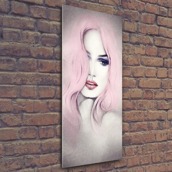 Cuadro decorativo en acrílico brillante vertical Mujer abstracta