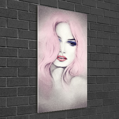 Cuadro decorativo en acrílico brillante vertical Mujer abstracta