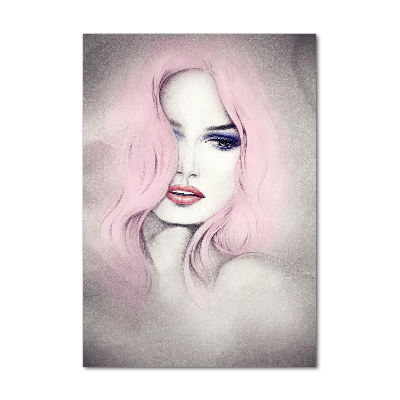 Cuadro decorativo en acrílico brillante vertical Mujer abstracta
