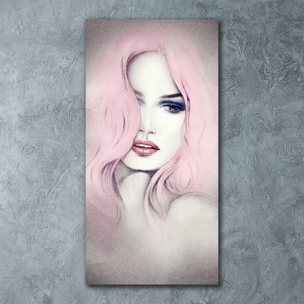 Cuadro decorativo en acrílico brillante vertical Mujer abstracta