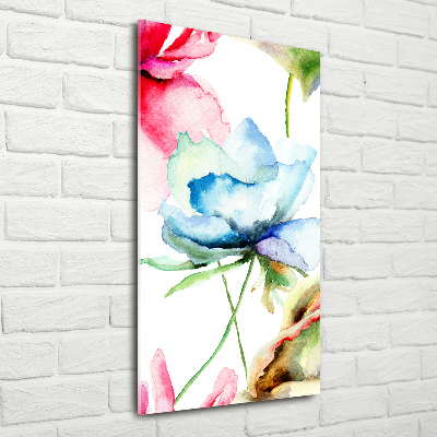 Impresión en metacrilato de alta calidad vertical Amapolas