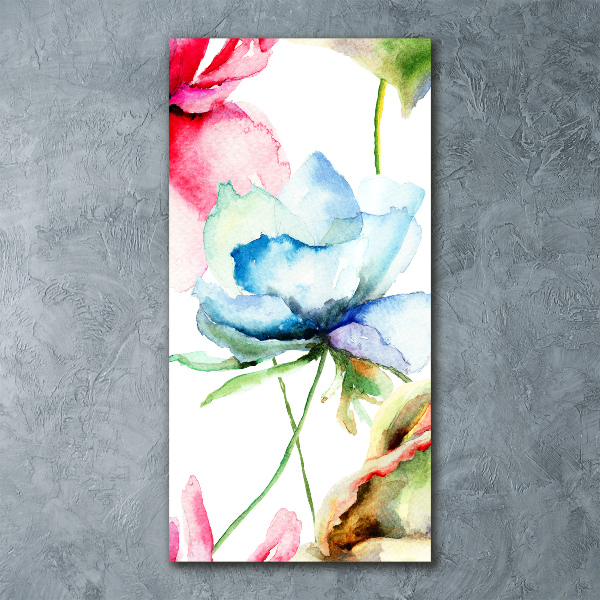 Impresión en metacrilato de alta calidad vertical Amapolas