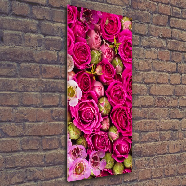 Cuadro decorativo en acrílico brillante vertical Un ramo de flores