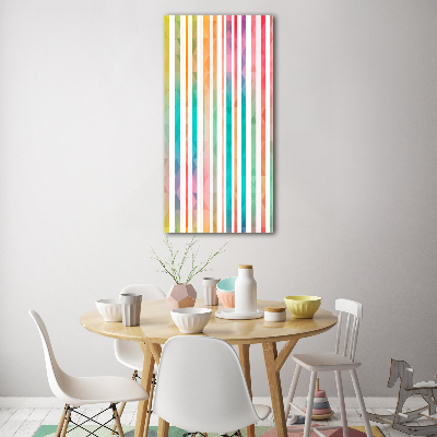 Cuadro de metacrilato vertical Rayas de colores
