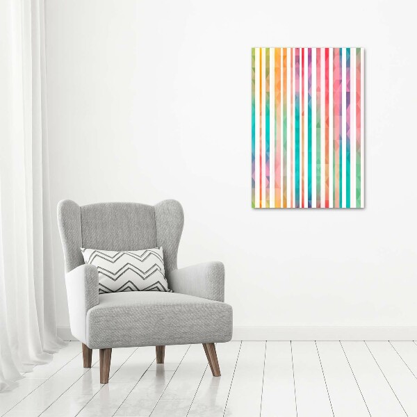 Cuadro de metacrilato vertical Rayas de colores