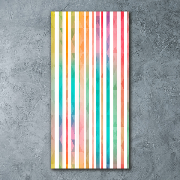 Cuadro de metacrilato vertical Rayas de colores