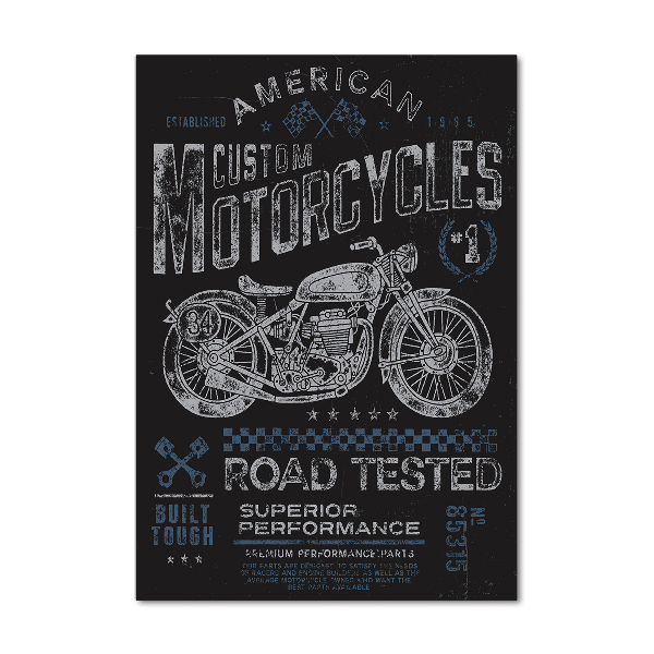 Cuadro decorativo en acrílico brillante vertical Automotor