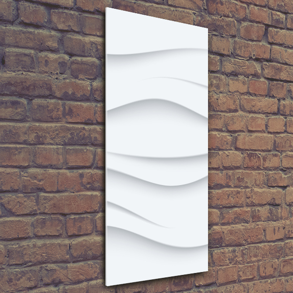 Cuadro decorativo en acrílico brillante vertical Ondas abstractas