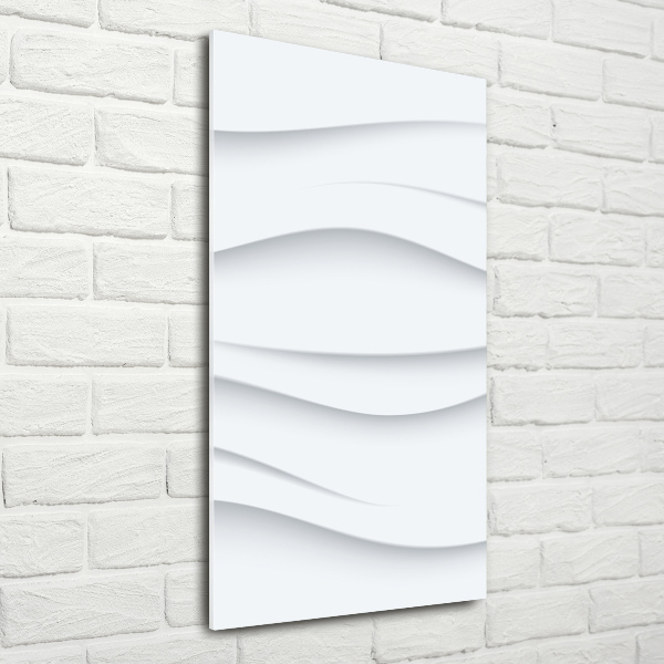 Cuadro decorativo en acrílico brillante vertical Ondas abstractas