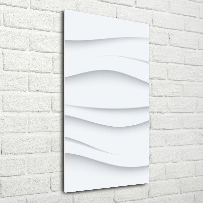 Cuadro decorativo en acrílico brillante vertical Ondas abstractas