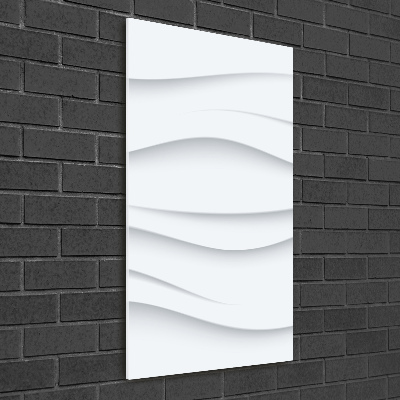 Cuadro decorativo en acrílico brillante vertical Ondas abstractas