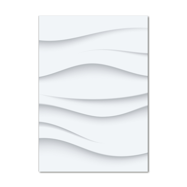 Cuadro decorativo en acrílico brillante vertical Ondas abstractas