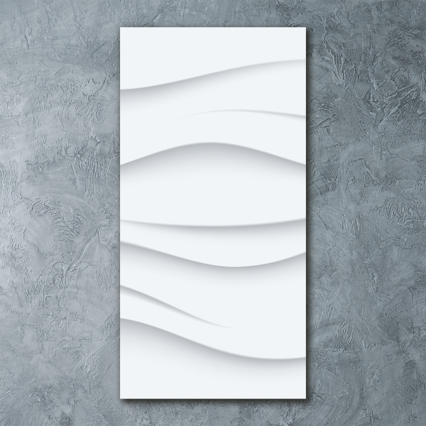 Cuadro decorativo en acrílico brillante vertical Ondas abstractas