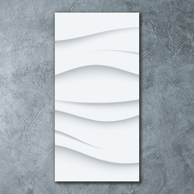 Cuadro decorativo en acrílico brillante vertical Ondas abstractas