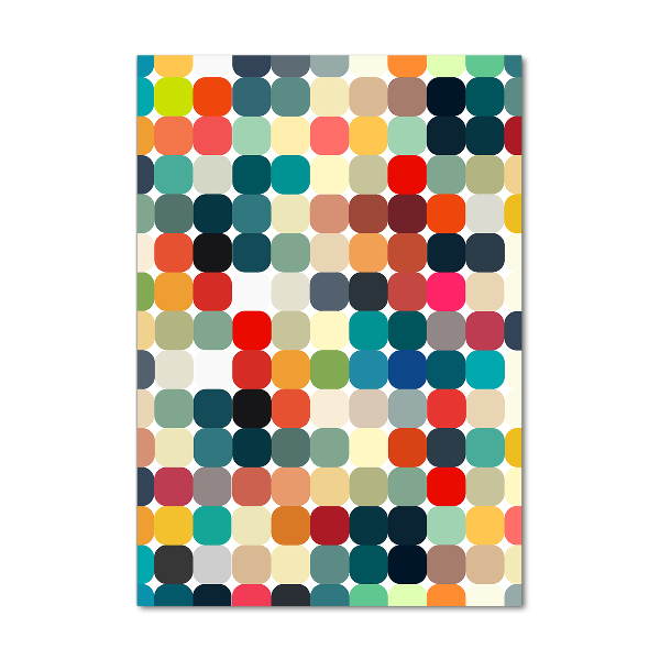 Cuadro de metacrilato moderno efecto cristal vertical Fondo geométrico