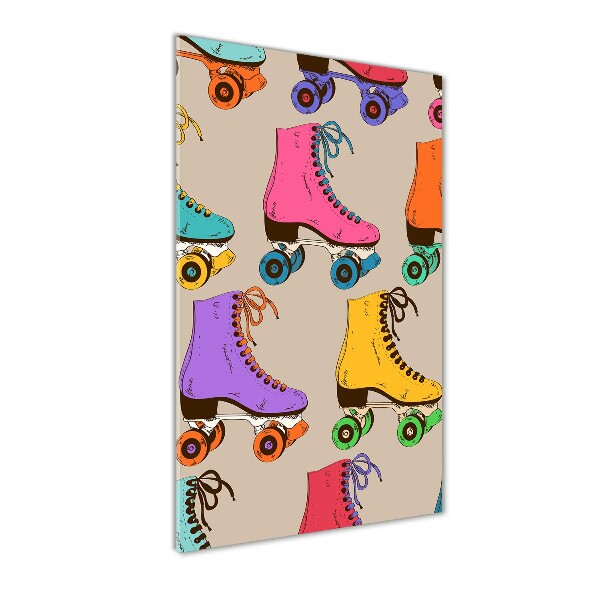 Impresión en metacrilato de alta calidad vertical Patines de colores