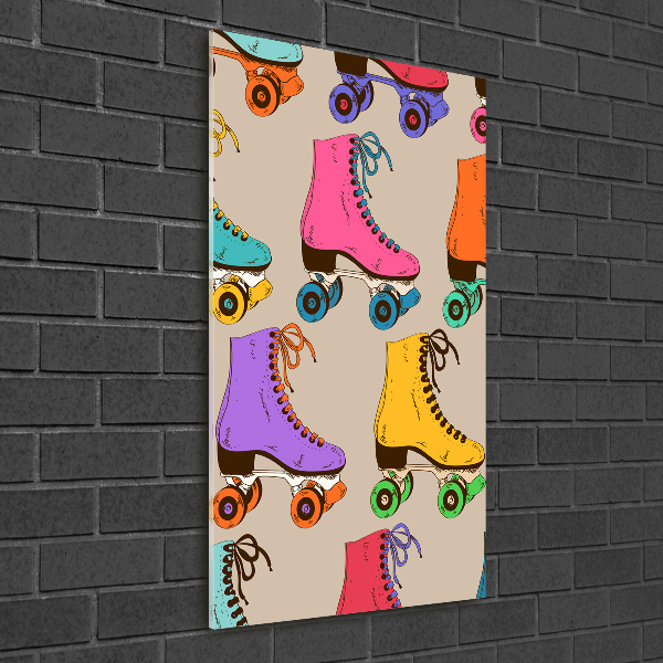 Impresión en metacrilato de alta calidad vertical Patines de colores