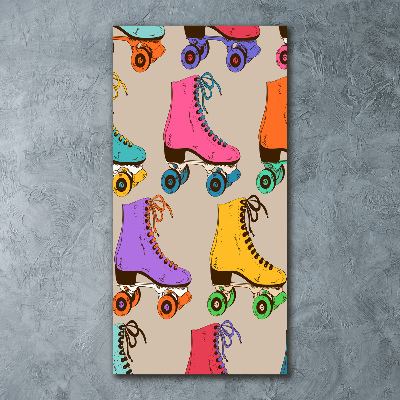 Impresión en metacrilato de alta calidad vertical Patines de colores