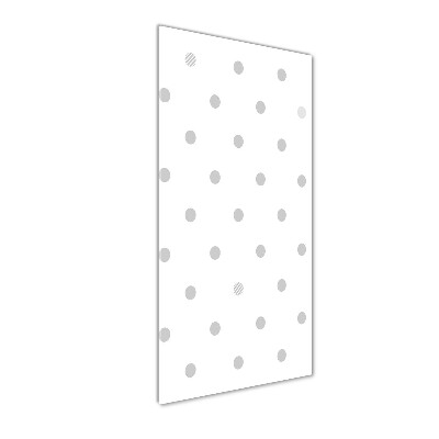 Cuadro decorativo en acrílico brillante vertical Puntos y corazones