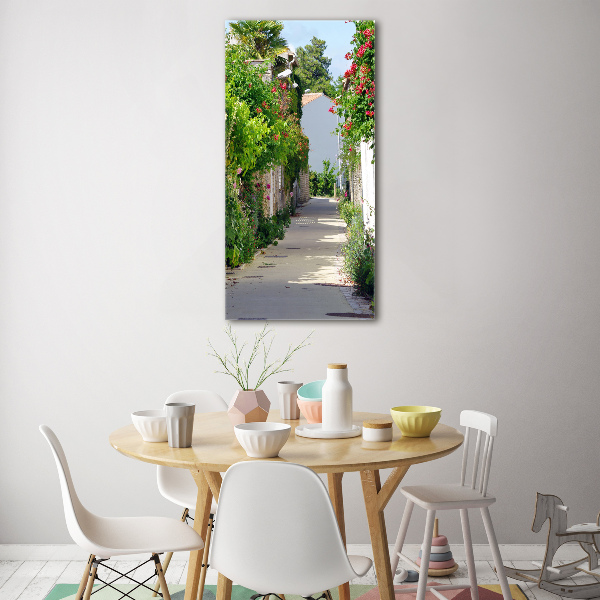 Cuadro decorativo en acrílico brillante vertical calles francesas