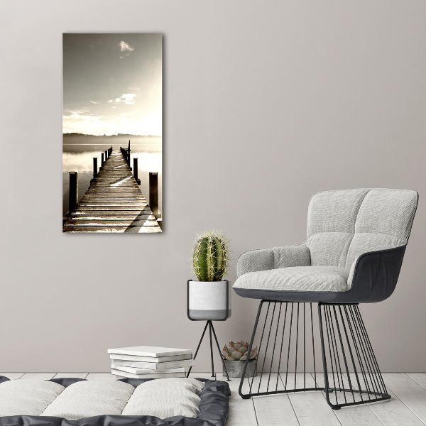 Cuadro de metacrilato vertical Muelle de madera