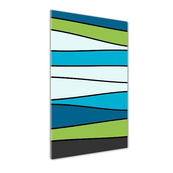 Cuadro decorativo en acrílico brillante vertical Rayas de colores