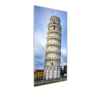 Cuadro de metacrilato moderno efecto cristal vertical Torre inclinada de Pisa