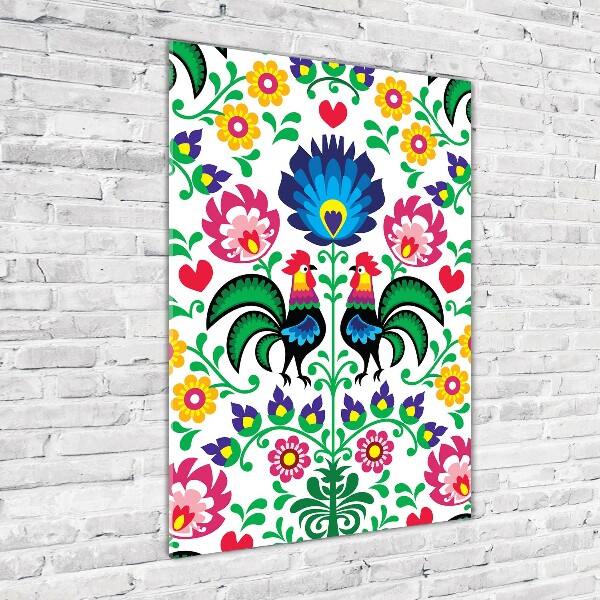 Fotoobraz na ścianę szkło akrylowe pionowy Wzór etniczny