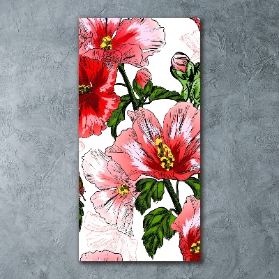 Cuadro de metacrilato vertical Hibisco